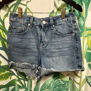 Blank NYC The Barrow High Rise Cut off Jean Shorts
